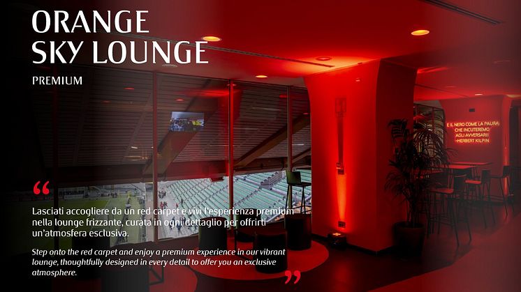GO Sport Travel | Orange Sky Lounge Premium på San Siro