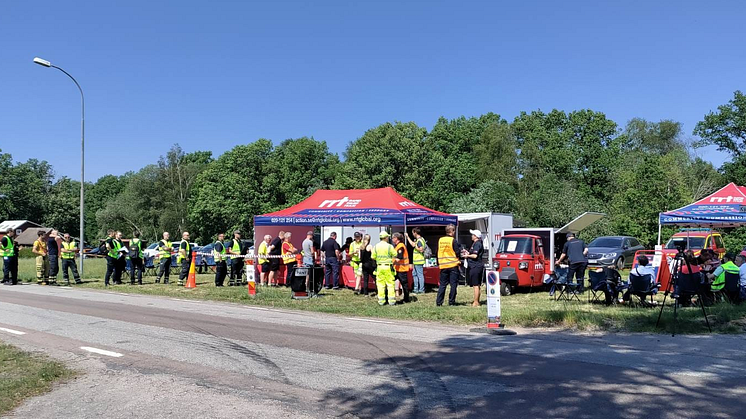 Rapid Relief Team serverade mat till blåljuspersonal från kommunerna Ljungby, Värnamo, Gislaved och Hylte under krisövningen.