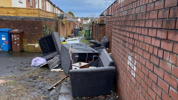 Fly-tipping at Seddon Street, Radcliffe.