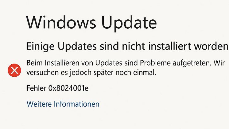 Windows Update Fehler 0x8024001e