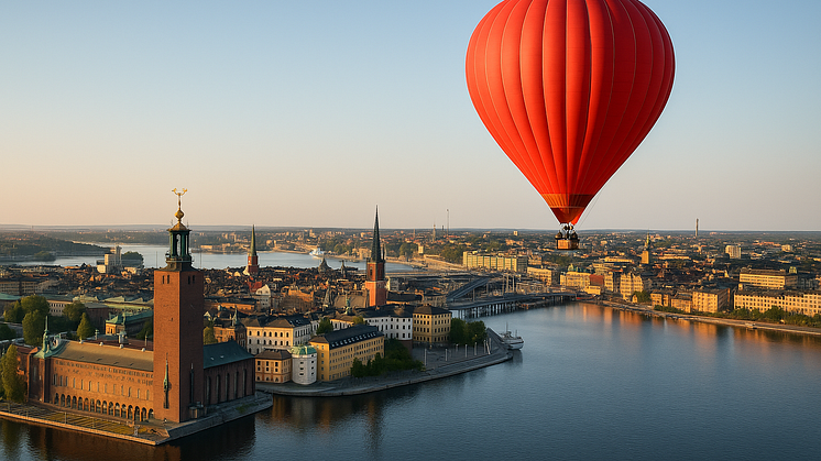 Se Stockholm from above - Hot air Balloon flights over Stockholm