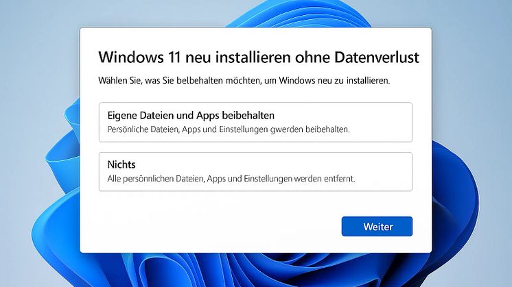 Windows 11 neu installieren ohne Datenverlust