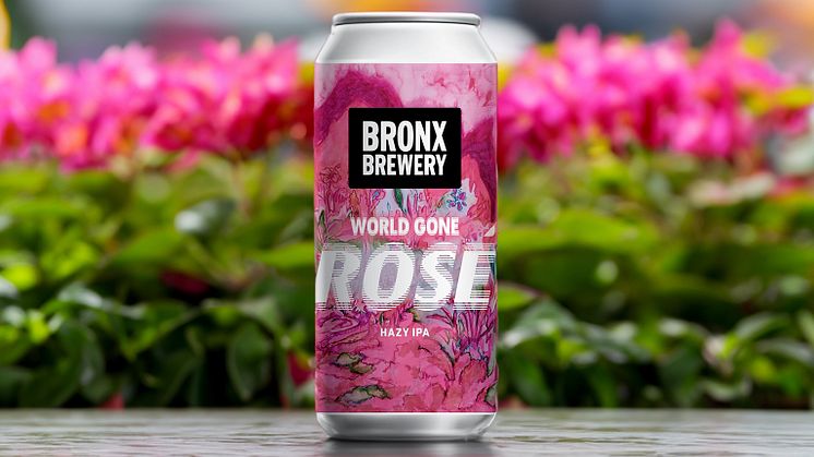 World Gone Rosé Hazy IPA med drakfrukt och hibiskus från Bronx Brewery i tillfälligt släpp!