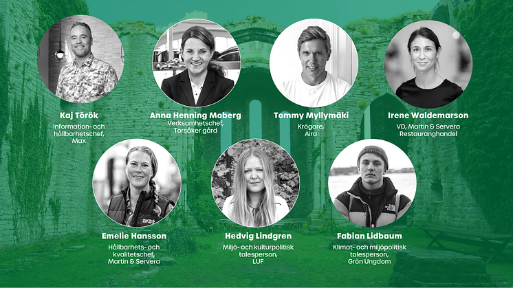 Bilden visar deltagarna vid seminariet - Kaj Török (MAX), Anna Henning Moberg (Torsåker Gård), Tommy Myllymäki (Aira), Irene Waldemarson och Emelie Hansson (Martin & Servera), Hedvig Lindgren (LUF) och Fabian Lidbaum (Grön Ungdom)