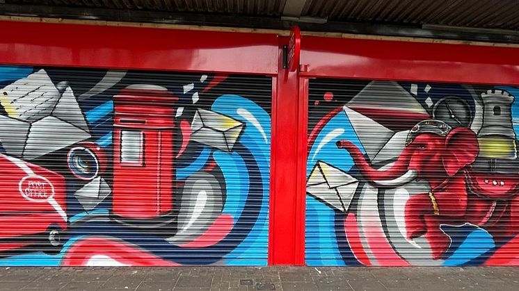 Relocated Walworth Post Office Re-opens with eye-catching murals 
