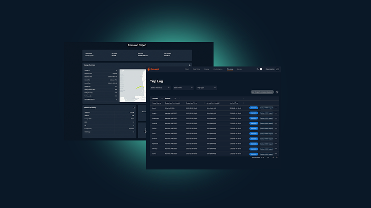 Cetasol's new features, trip log and emission report 2.0.