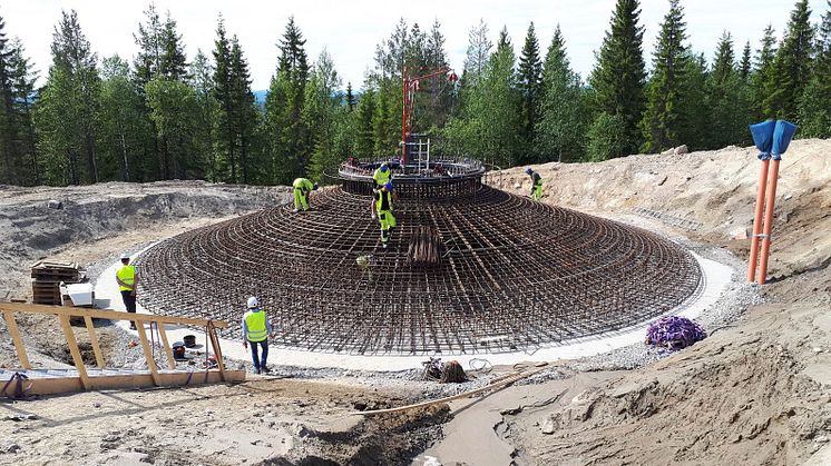 Fundament till vindkraftverk. Foto: Marcus Bäckström