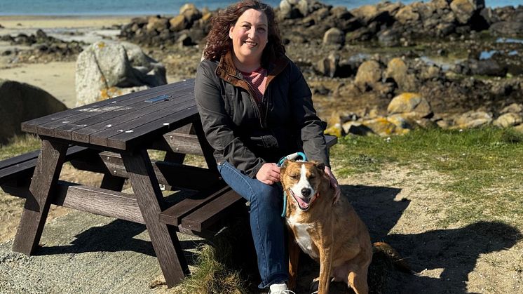 New role: Alysa Rixon, the Stroke Association’s newly appointed engagement officer, with her dog Rex.  