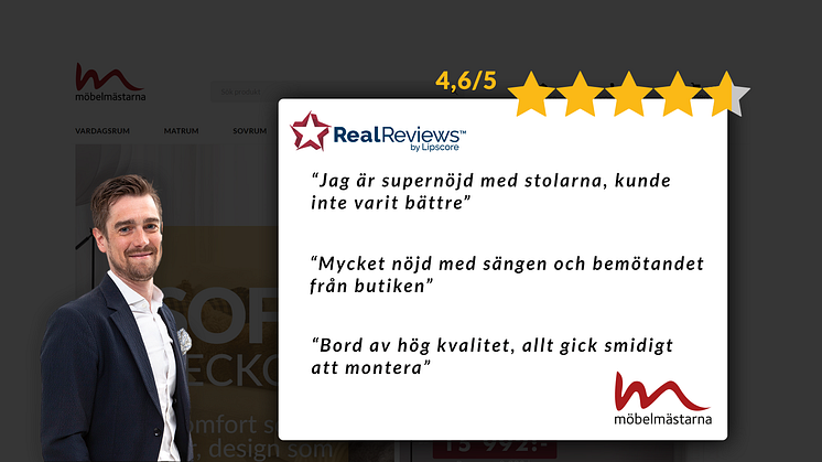 Möbelbutik lanserar produktomdömen online och får genast höga betyg.