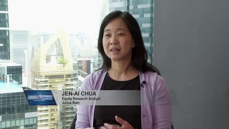 Jen-Ai Chua, Equity Research Analyst at Julius Baer from Singapore speaking confidently and keeping the viewers engaged