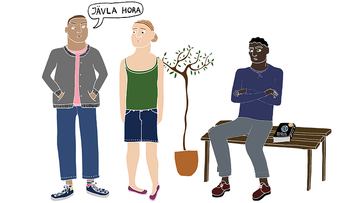 Om fler upptäcker våld tidigt kan vi lyckas bättre i det förebyggande arbetet. Illustration: Astrid Gynnemo. 