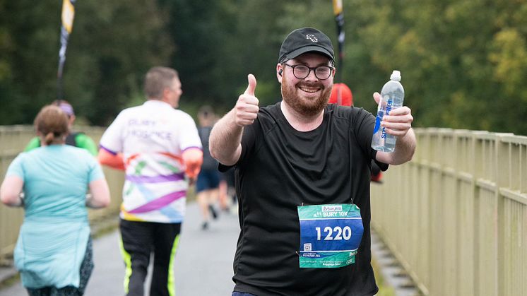 Council leader Eamonn O'Brien taking part in the race