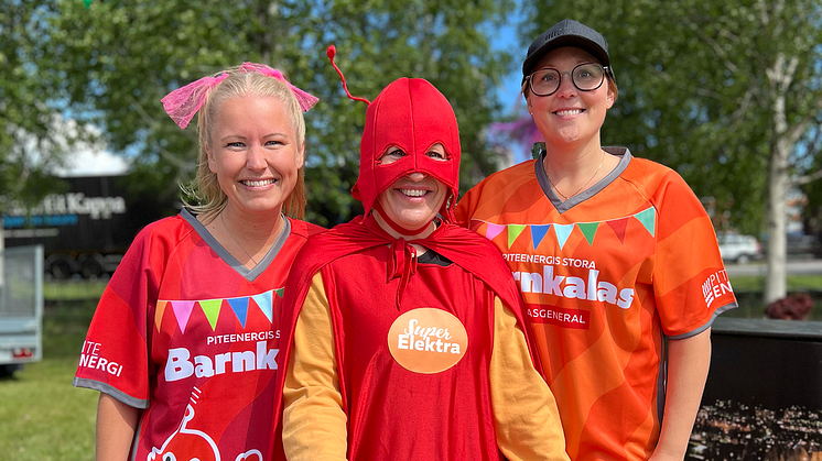 Lina Stridsman - kundrådgivare, Vår egen Superelektra alias Annica Pettersson - kundrådgivare och Camilla Söderqvist - marknadskoordinator och Kalasgeneral.