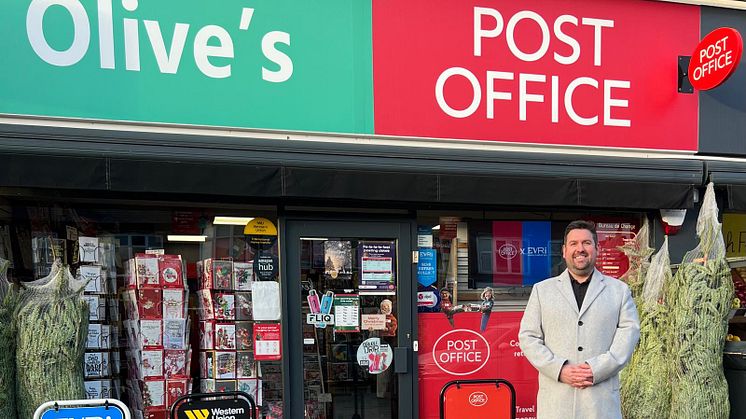 Postmaster Richard Fleetwood at his Chillingham Road branch in Newcastle 