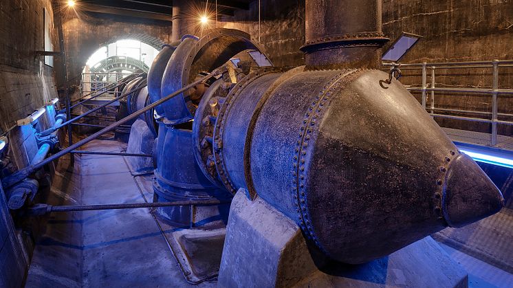 Generator im Kraftwerk Langweid, Lechmuseum Bayern (Foto: LEW / Günther Bayerl)