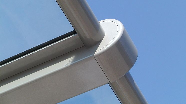 Detaljbild av vår design line Utopia, tillverkad i aluminium