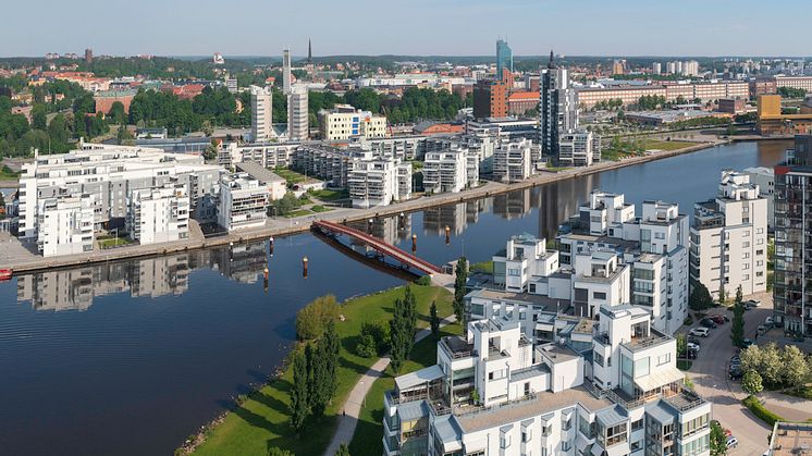 Lägenhetshus vid Mälaren i Västerås