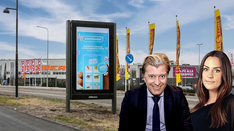 Magnus Heljeberg, VD JCDecaux och Cecilia Ottobre, Försäljningsdirektör