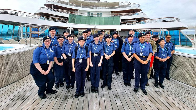 Sea Cadets aboard Balmoral in Rosyth 
