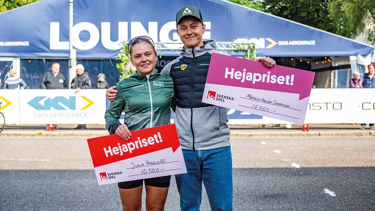 Markus Hallén Johansson vann Hejapriset och skänker pengar till Offerdals SKs ungdomsverksamhet.