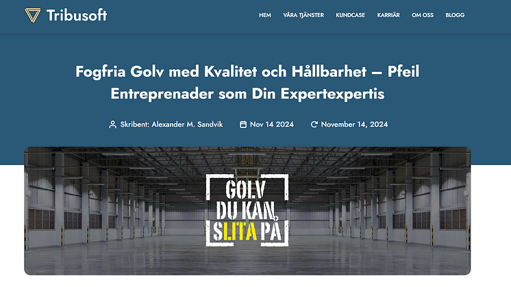Tribusoft och Pfeil Entreprenader