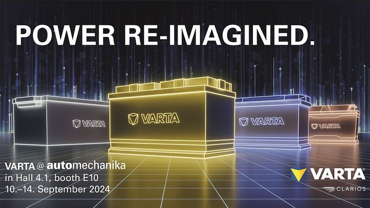 Tule Automechanika 2024 -messuille tutustumaan uusimpiin VARTA-innovaatioihin hallin 4.1 osastolla E10