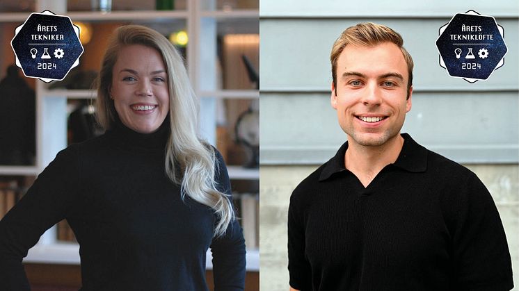Vi är stolta att få presentera Ellinor Eineren som Årets Tekniker och Erik Hartman som Årets Tekniklöfte