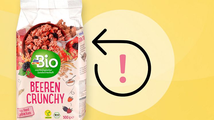 Produktrückruf: dm-drogerie markt ruft vorsorglich den Artikel „dmBio Beeren Crunchy" zurück