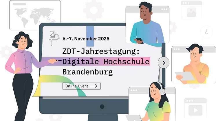 Am 6. & 7. November 2025 laden Brandenburgs Hochschulen zur fünften virtuellen Jahrestagung „ZDT-Forum: Digitale Hochschule"