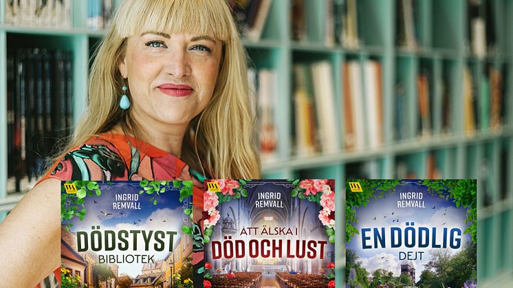 Ingrid Remvall, författare till mysdeckarserien "Ett fall för Sherlotta" som utspelar sig i Lund 