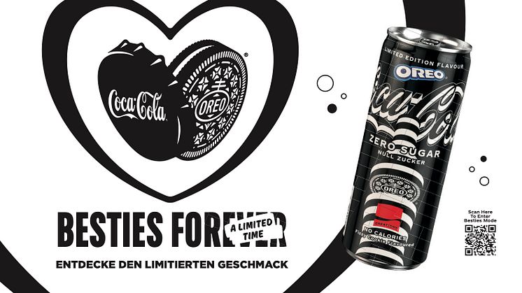 Coca-Cola® und OREO® vereinen sich als „Besties“ - Limitierte Getränkeedition, die beide ikonischen Geschmäcker perfekt miteinander verbindet