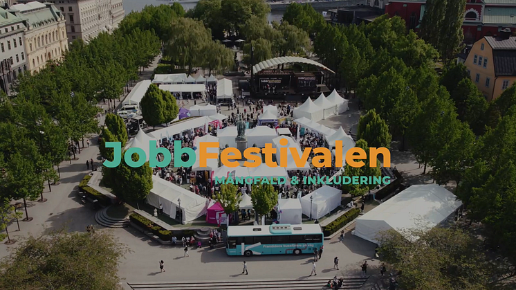 Jobbfestivalen med tema Mångfald & Inkludering i Kungsträdgården den 20 maj.
