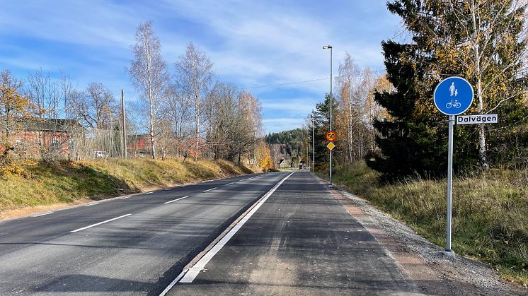 Nya gång- och cykelvägen redo att användas
