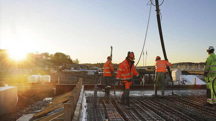 Concrete work. Photo: Peab