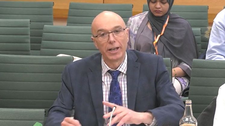 Professor Alister Scott delivering evidence to the Environmental Audit Committee