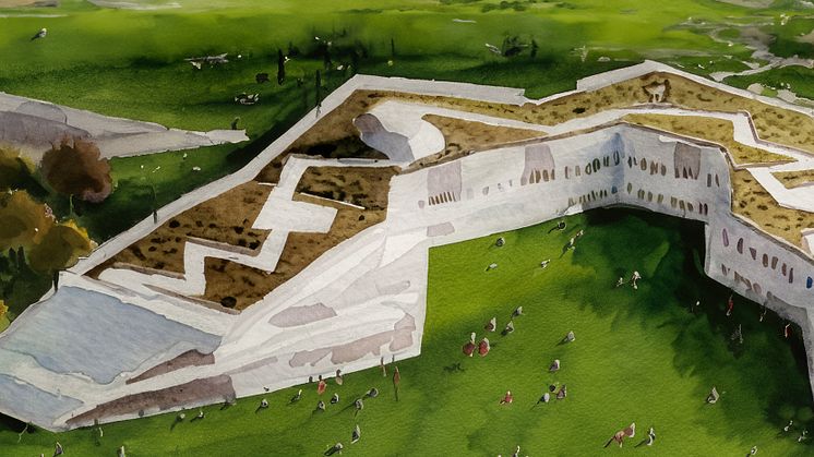En illustrationsbild som visar hur nya skolan kommer att se ut.