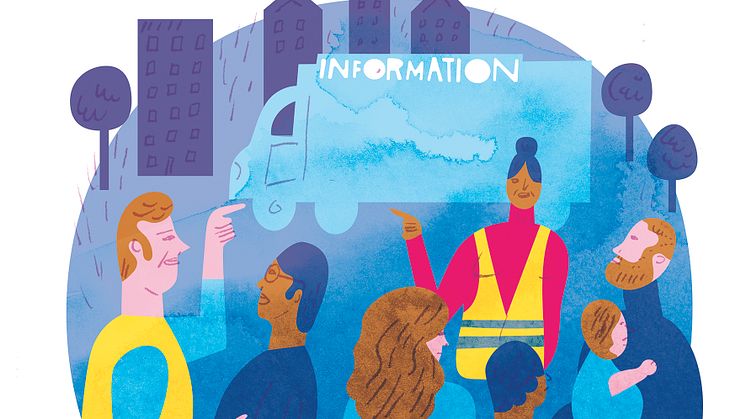 Vägledningen Kriskommunikationens kanaler ska hjälpa samhällsaktörer att få en mer jämlik kriskommunikation. Illustration: Ida Brogren