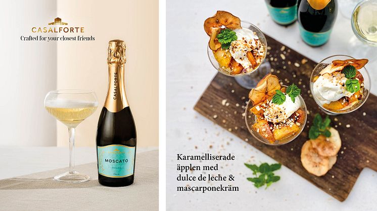 Nyhet i fasta sortimentet 1 mars på Systembolaget! Det charmigt söta mousserande Casalforte Moscato på halvflaska!