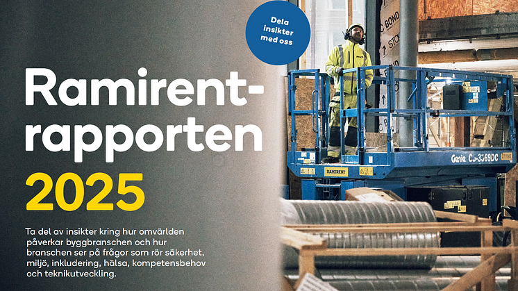 Nu släpps Ramirentrapporten 2025 med insikter om bland annat tryggheten och säkerheten på svenska byggarbetsplatser.