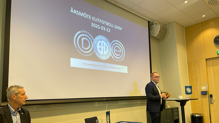 Elitfotboll Dams årsmöte i Solna den 22 mars år 2025