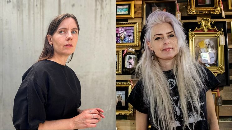 Ida Brytnér, t.v. och Nadia Svanborg tilldelas kulturnämndens stipendium till kulturutövare 2025.