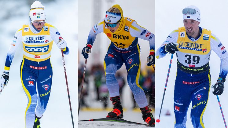 Frida Karlsson, Jonna Sundling och Calle Halfvarsson är alla tillbaka på världscupen i Les Rousses. FOTO: BILDBYRÅN