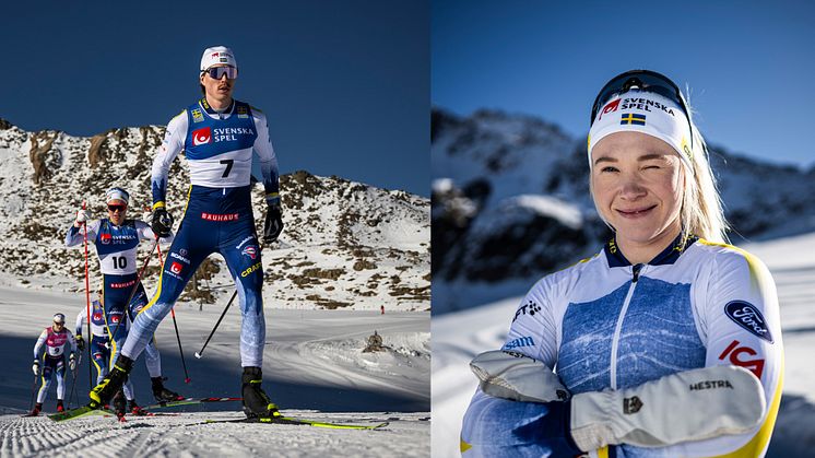 William Poromaa och Jonna Sundling är en del av truppen som är uttagen att tävla för Sverige i helgens världscuppremiär i Ruka. FOTO: MAXIM THORE/BILDBYRÅN