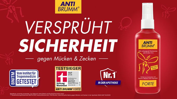 Der Allrounder schützte als einziges Kombipräparat „sehr gut“ gegen Mücken und Zecken und überzeugte auch bei Handhabung und Deklaration mit Top-Noten. Foto: AntiBrumm
