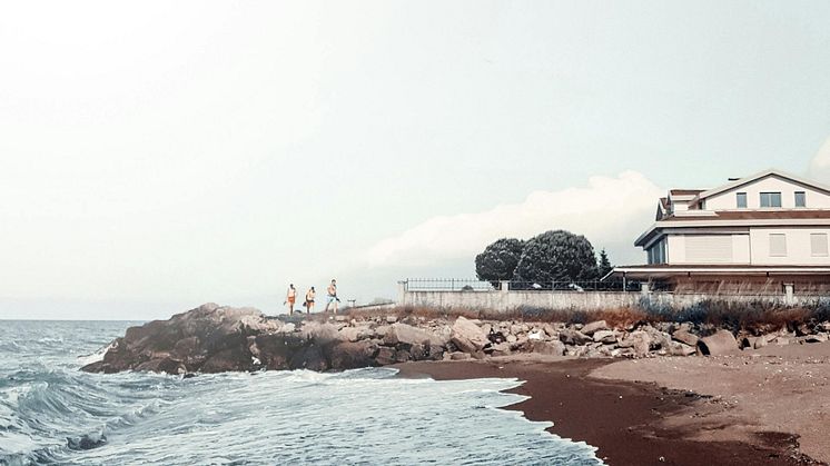Hus vid stranden
