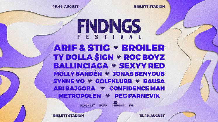 FINDINGS ER TILBAKE MED TIDENES ARTISTSLIPP OG ET BISLETT STADION SLIK DU ALDRI HAR SETT DET FØR!