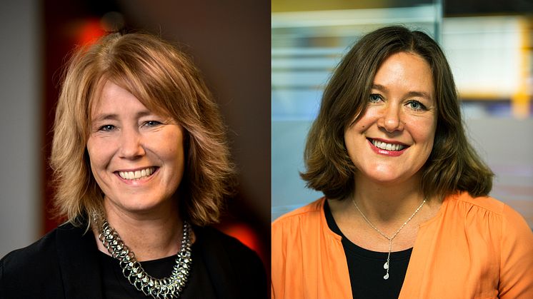 Från vänster: Johanna Frelin - vd på Riksbyggen, Sofia Berg Horner - chefsjurist på Riksbyggen