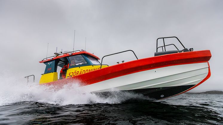 Första båten i Lars Bjerkander-klassen, Rescue Lars namngavs under Båtmässans inledande dag.