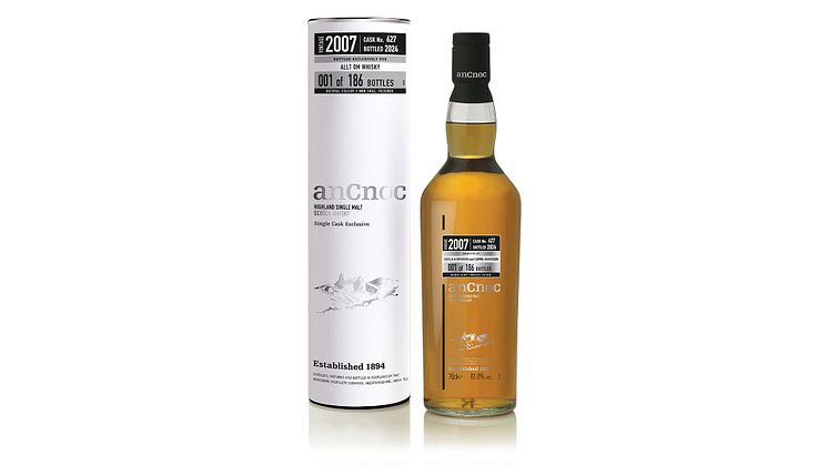 anCnoc Vintage 2007 Single Cask #627 släpps exklusivt för svenska marknaden.