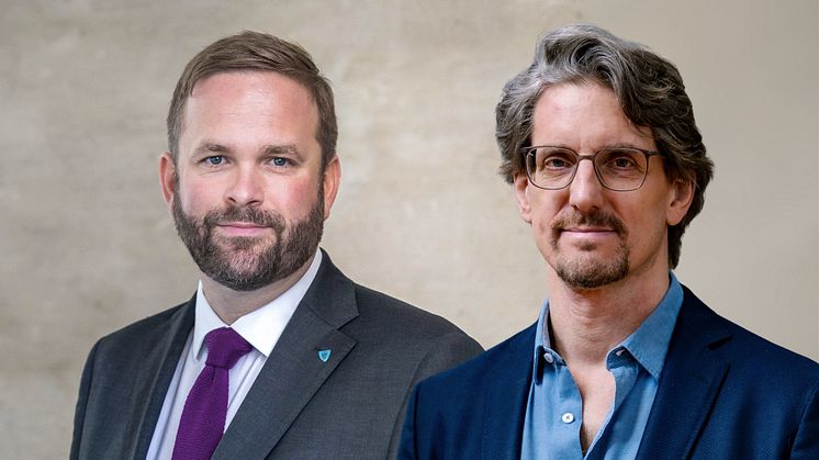Centerpartiets Jonas Naddebo och Svante Linusson.